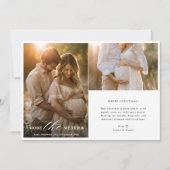 Carte photo de Noël de la faire-part bébé moderne (Devant)