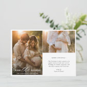 Carte photo de Noël de la faire-part bébé moderne (Debout devant)