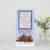 Carte photo de Noël de la famille de l'ours Vertic (Debout devant)