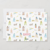 Carte photo de Noël de la Nativité Aquarelle (Dos)