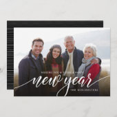 Carte photo de Noël de la nouvelle année (Devant / Derrière)