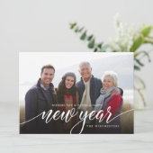 Carte photo de Noël de la nouvelle année (Debout devant)