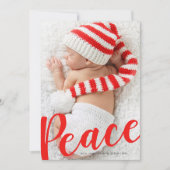 Carte photo de Noël de la Paix (Devant)