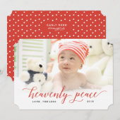 Carte photo de Noël de la Paix paradisiaque (Devant / Derrière)