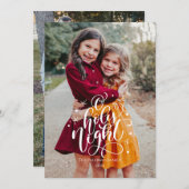 Carte photo de Noël de la Saint-Nuit (Devant / Derrière)