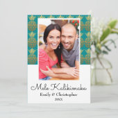 Carte photo de Noël de l'ananas Mele Kalikimaka (Debout devant)