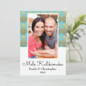 Carte photo de Noël de l'ananas Mele Kalikimaka (Debout devant)