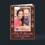 Carte photo de Noël de l'ananas Mele Kalikimaka<br><div class="desc">Mele Kalikimaka Faux Foil Gold et Burgundy Pineapple Carte photo de Noël Bourgogne. Cette carte photo de Noël hawaïenne est parfaite pour une carte de Noël de famille tropicale.</div>