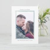 Carte photo de Noël de l'aquarelle en hiver (Debout devant)