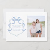 Carte photo de Noël de l'Arbre bleu Chinoiserie (Dos)