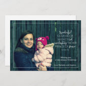 Carte photo de Noël de l'écriture typographique (Devant / Derrière)