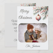 Carte photo de Noël de l'organisme personnalisé (Devant / Derrière)