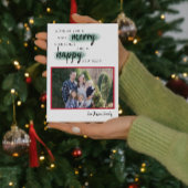 Carte photo de Noël de Noël de fête familiale