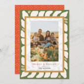 Carte photo de Noël de Noël de la surface de surfa (Devant / Derrière)