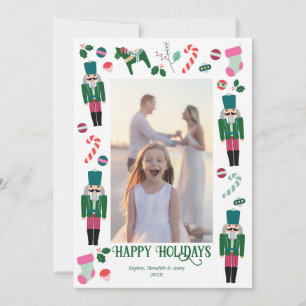 Carte photo de Noël de Noël de Noël vintage