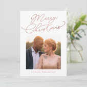 Carte photo de Noël de Noël simple message MODIFIA (Debout devant)