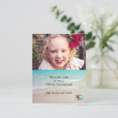 Carte photo de Noël de plage Starfish Design (Debout devant)