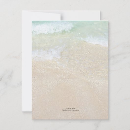 Carte photo de Noël de plage Starfish Design (Dos)