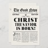 Carte photo de Noël de titre de journal (Devant / Derrière)