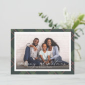 Carte photo de Noël de vacances (Debout devant)