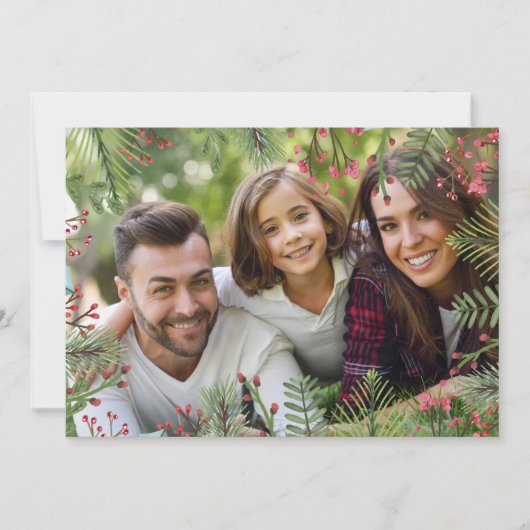 Carte photo de Noël de vacances (Devant)