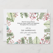 Carte photo de Noël de vacances (Dos)