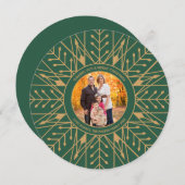 Carte photo de Noël Deco Snowflake (Devant / Derrière)