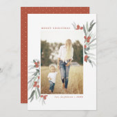 Carte photo de Noël des baies congelées (Devant / Derrière)