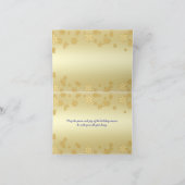 Carte photo de Noël des ornements bleu et or (Intérieur)