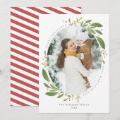 Carte photo de Noël des Sprigs d'hiver (Devant / Derrière)