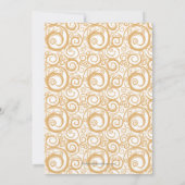 Carte Photo de Noël des tourbillons en or (Dos)