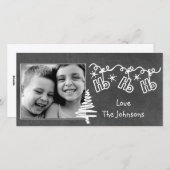 Carte photo de Noël d'imbéciles de tableau (Devant / Derrière)