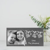 Carte photo de Noël d'imbéciles de tableau (Debout devant)