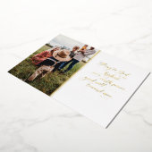 Carte photo de Noël d'or religieux (Rotation)