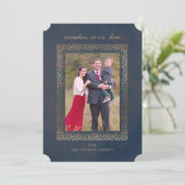 Carte photo de Noël d'or religieux (Debout devant)