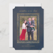 Carte photo de Noël d'or religieux (Devant)