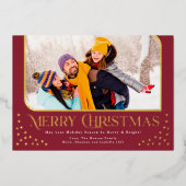 Carte photo de Noël Dots modernes (Recto)