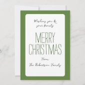 Carte photo de Noël double face personnalisable (Dos)