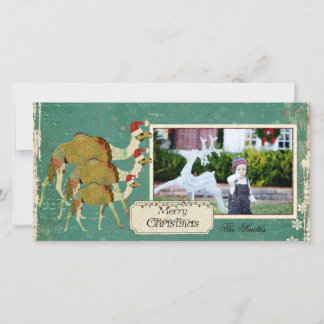 Carte photo de Noël Dreamel Camels