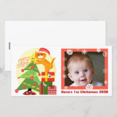 Carte photo de Noël du 1er Amoureux des chats de b (Devant / Derrière)