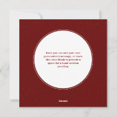 Carte photo de Noël du cadre de couronne de fleurs (Dos)