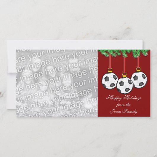 Carte photo de Noël du football (Devant)