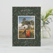 Carte photo de Noël du Motif botanique erryful (Debout devant)