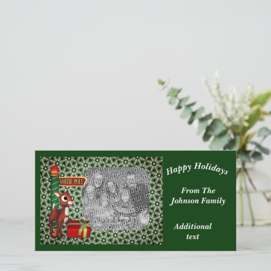 Carte photo de Noël du Pôle Nord Reindeer (Debout devant)