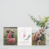 Carte photo de Noël du swap de la couronne moderne (Debout devant)