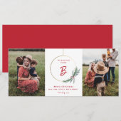 Carte photo de Noël du swap de la couronne moderne (Devant / Derrière)