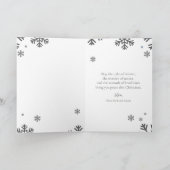 Carte photo de Noël Elegant Grey Snowflake (Intérieur)