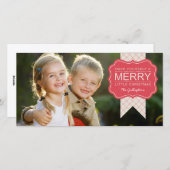 Carte photo de Noël élégante (Devant / Derrière)