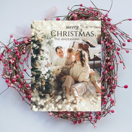 Carte photo de Noël élégante et moderne