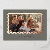 Carte photo de Noël élégante et simple Foil (Recto)